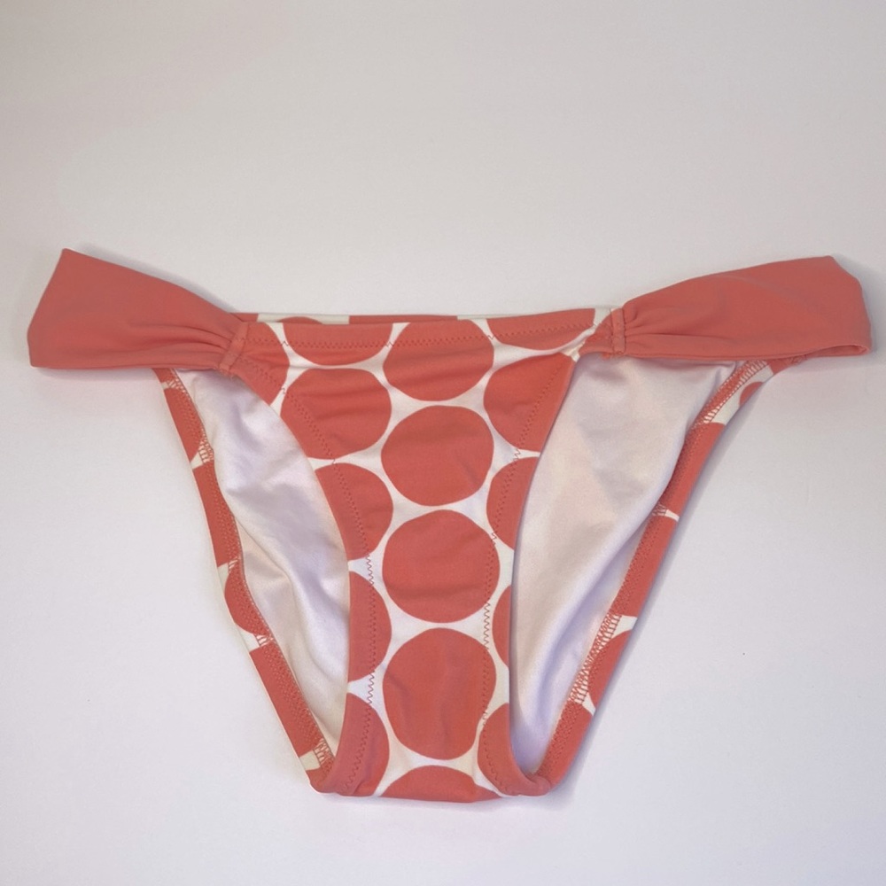 Victoria's Secret Pink & White Polka Dot Bikini Bottoms XS